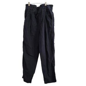 Anthropologie Womens Malin‎ Utility Pants Small Paperbag Washed Black High-Rise